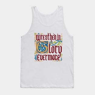 Medieval Motivation: Glory (Dark Red) Tank Top